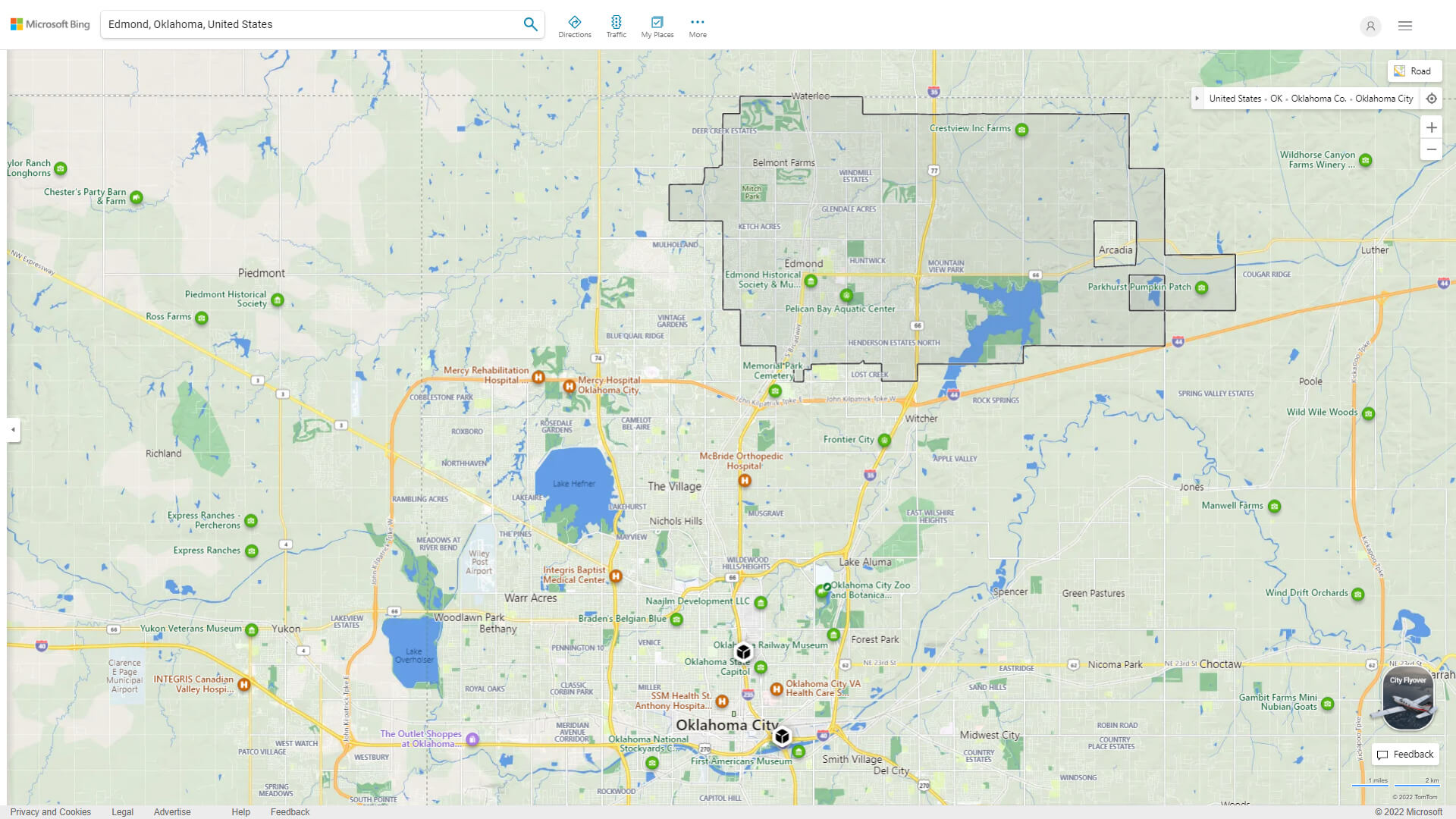 Edmond, Oklahoma Map