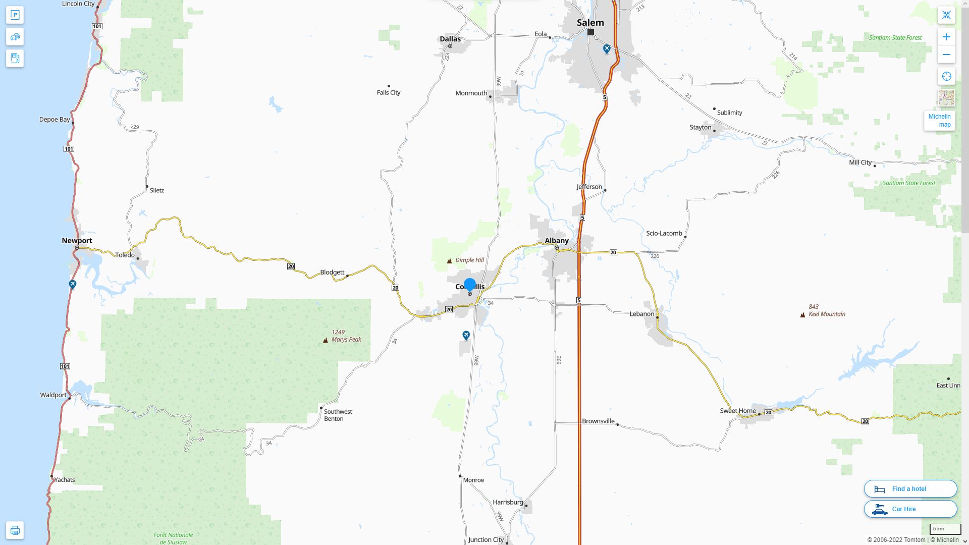 Corvallis Oregon Map - United States