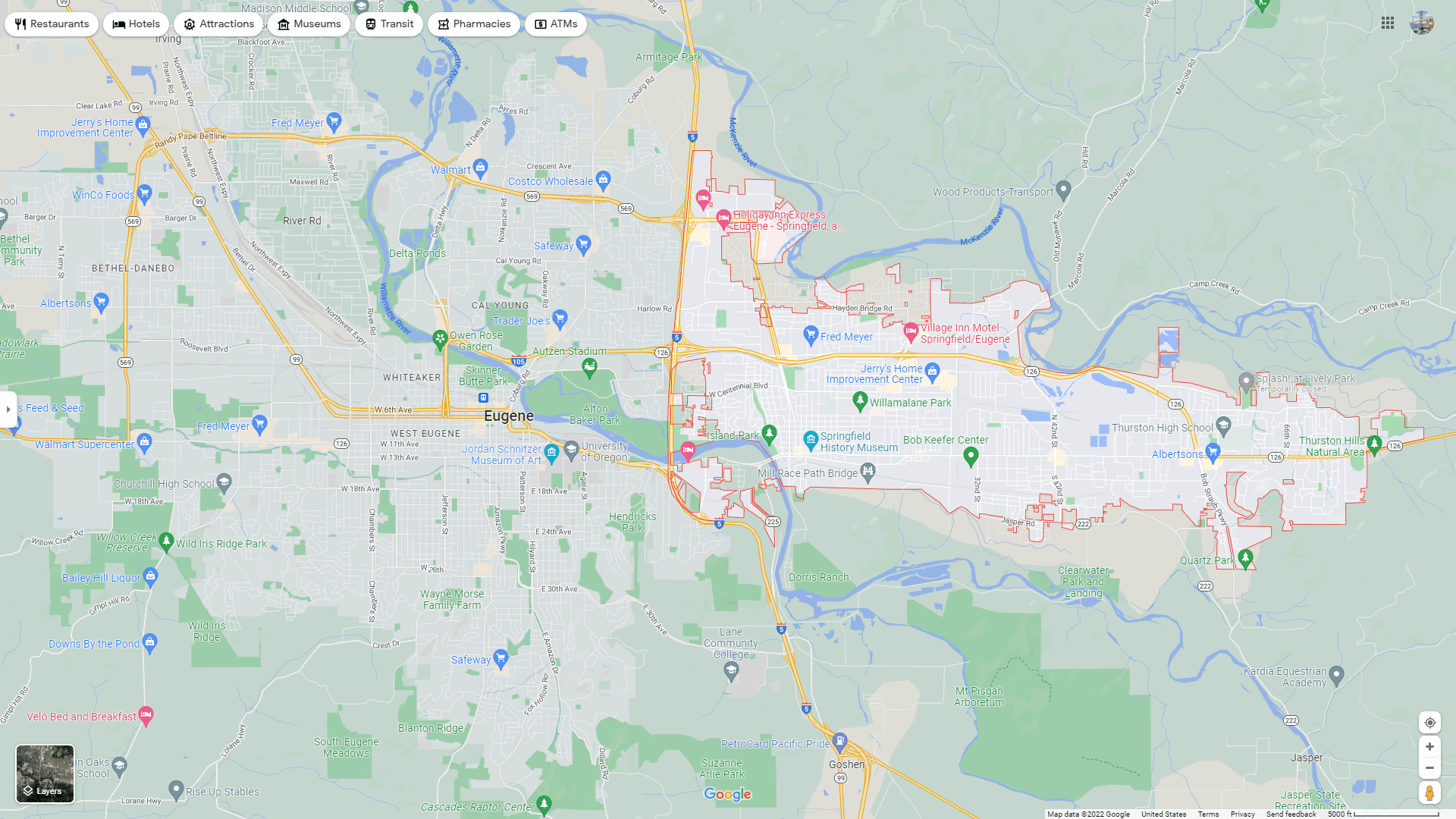 Springfield Oregon Map - United States