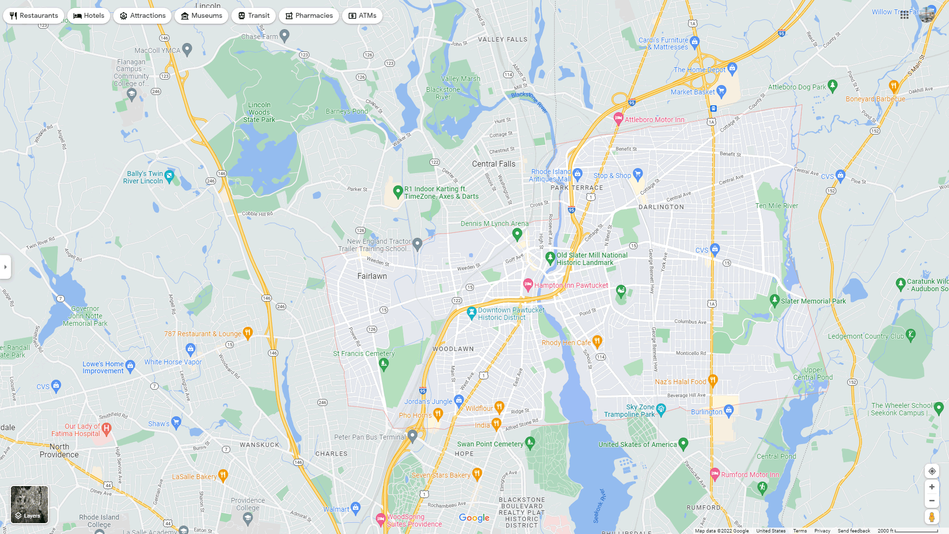 A Comprehensive Guide To The Map Of Pawtucket, Rhode Island - Saturn 