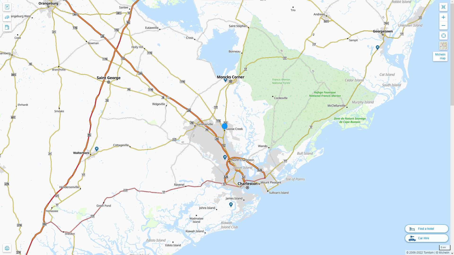 Goose Creek, South Carolina Map