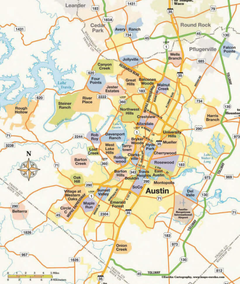 Austin Texas Map - United States