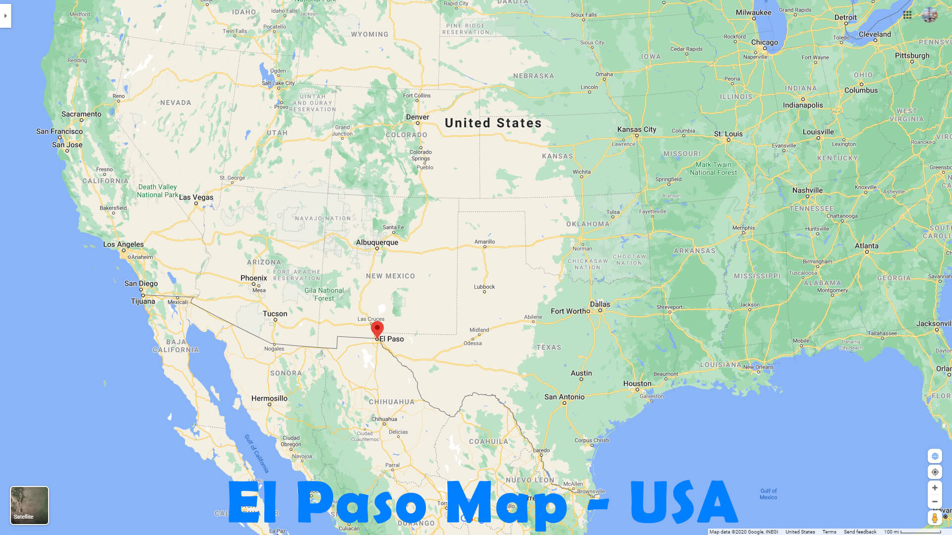 El Paso Map Texas - United States Map