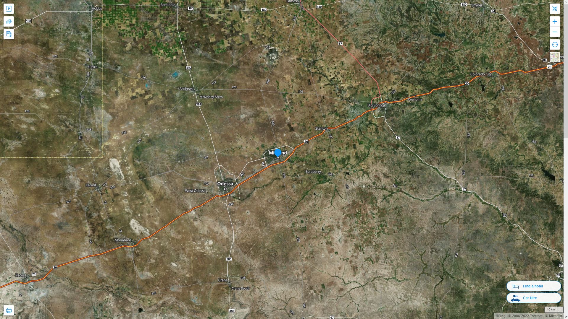 Midland, Texas, Map, & Population