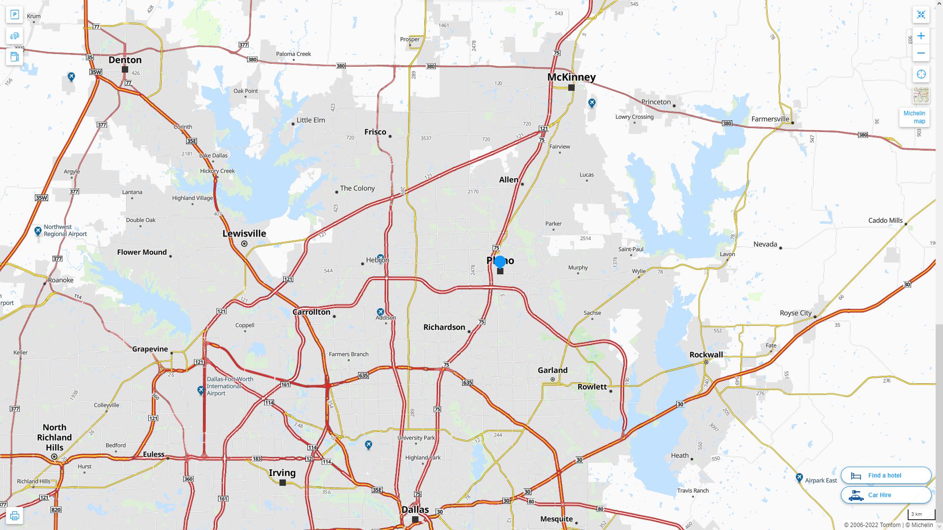 Plano Texas Map - United States