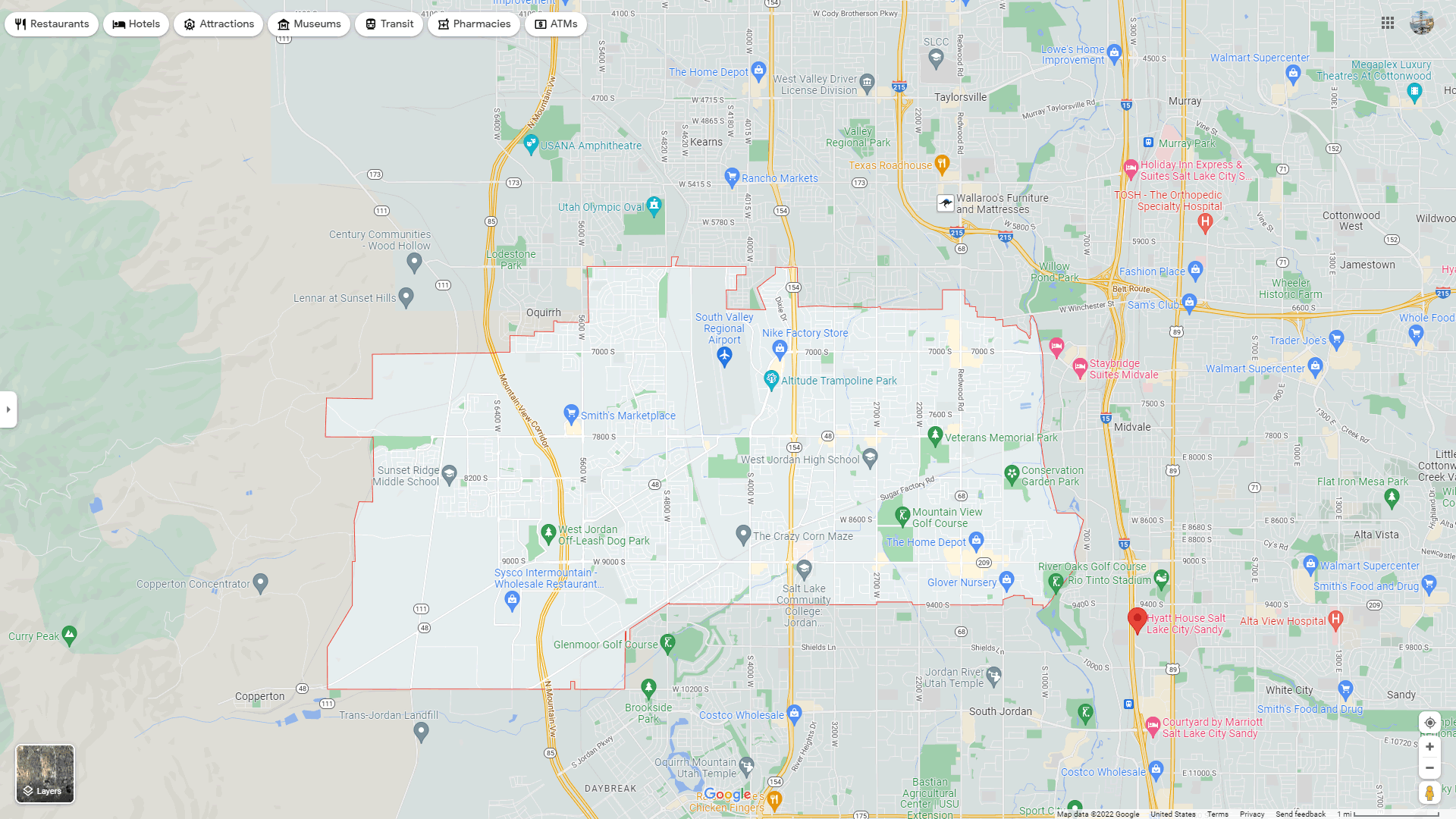 West Jordan Utah Map