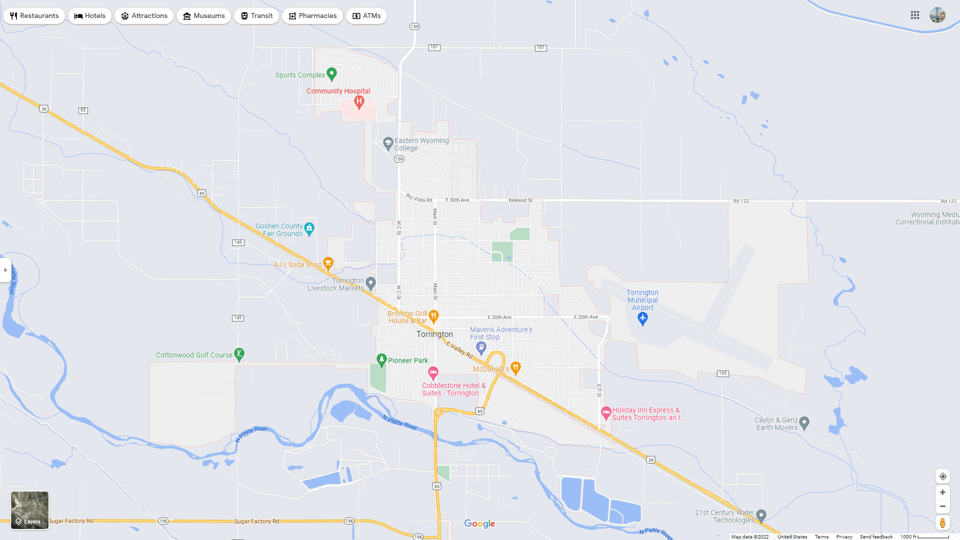 Torrington, Wyoming Map