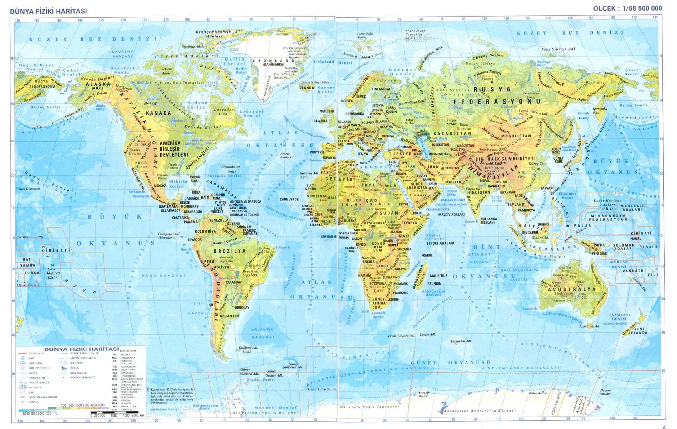 World Physical Map Hd Physical Map World